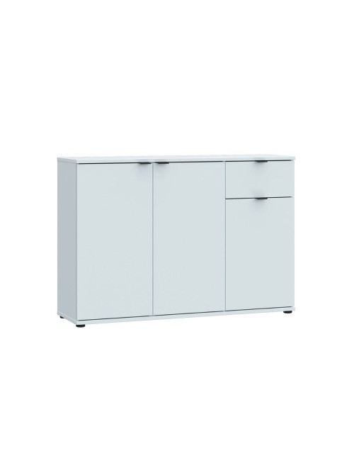 Mobile multiuso Segno 3 ante e 1 cassetto 120 cm grigio chiaro