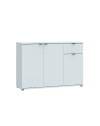 Mobile multiuso Segno 3 ante e 1 cassetto 120 cm grigio chiaro