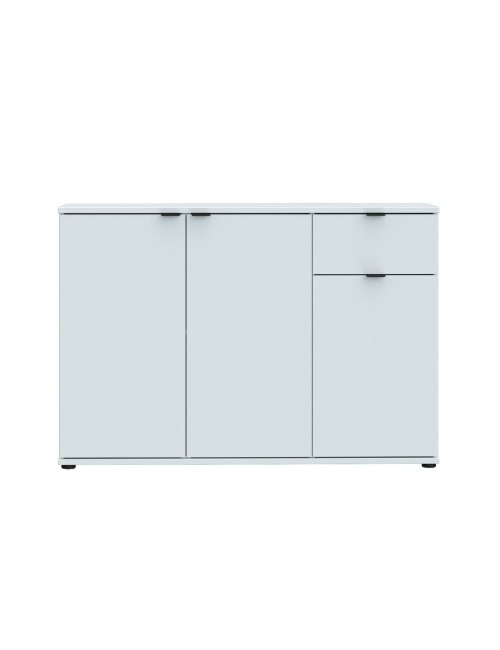 Mobile multiuso Segno 3 ante e 1 cassetto 120 cm grigio chiaro