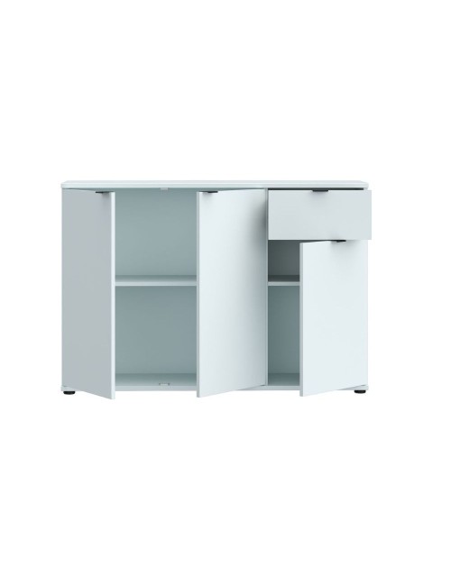 Mobile multiuso Segno 3 ante e 1 cassetto 120 cm grigio chiaro