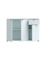 Mobile multiuso Segno 3 ante e 1 cassetto 120 cm grigio chiaro