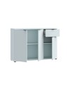 Mobile multiuso Segno 3 ante e 1 cassetto 120 cm grigio chiaro