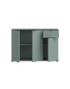 Mobile multiuso Segno 3 ante e 1 cassetto 120 cm verde salvia