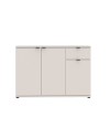 Mobile multiuso Segno 3 ante e 1 cassetto 120 cm cashmere
