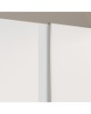 Armadio Nico 2 ante scorrevoli bianco 120x39x210 con ripiani e appendiabiti