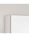 Armadio Nico 2 ante scorrevoli bianco 120x39x210 con ripiani e appendiabiti