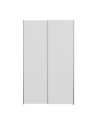 Armadio Nico 2 ante scorrevoli bianco 120x39x210 con ripiani e appendiabiti