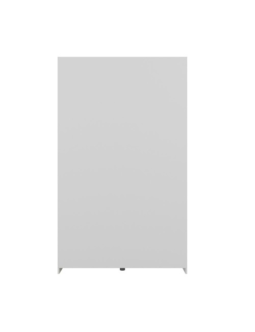 Armadio Nico 2 ante scorrevoli bianco 120x39x210 con ripiani e appendiabiti