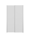 Armadio Nico 2 ante scorrevoli bianco 120x39x210 con ripiani e appendiabiti