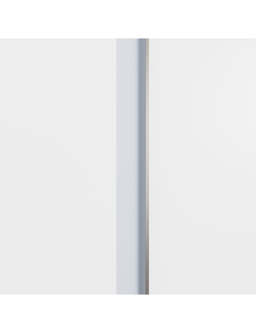 Armadio Nico 2 ante scorrevoli bianco 150x39x210 con ripiani e appendiabiti