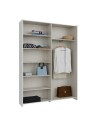 Armadio Nico 2 ante scorrevoli bianco 150x39x210 con ripiani e appendiabiti
