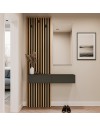 Mobile Ingresso Elois Antracite e Rovere con Specchio e Appendiabiti