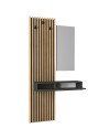 Mobile Ingresso Elois Antracite e Rovere con Specchio e Appendiabiti