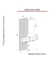 Mobile Ingresso Elois Antracite e Rovere con Specchio e Appendiabiti