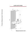 Mobile Ingresso Elois Antracite e Rovere con Specchio e Appendiabiti