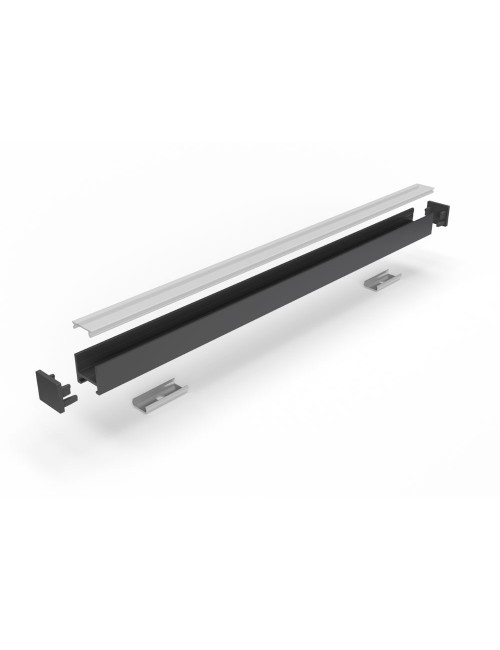 Profilo LED P46 nero opaco – 120 cm di Design e Funzionalità