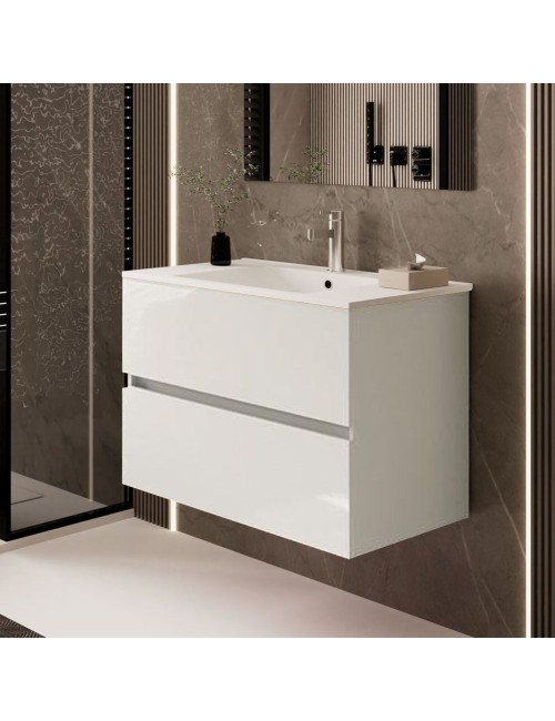 Mobile bagno sospeso Sevilla bianco 80x44.6x52H: eleganza e praticità per un bagno moderno