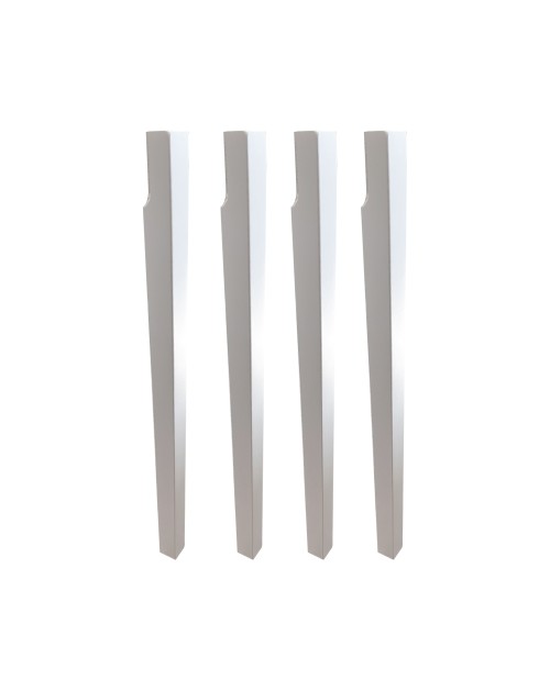 Confezione 4 gambe piramidali per tavolo H 74 cm. bianco frassinato GTPIRAMIDE52BF