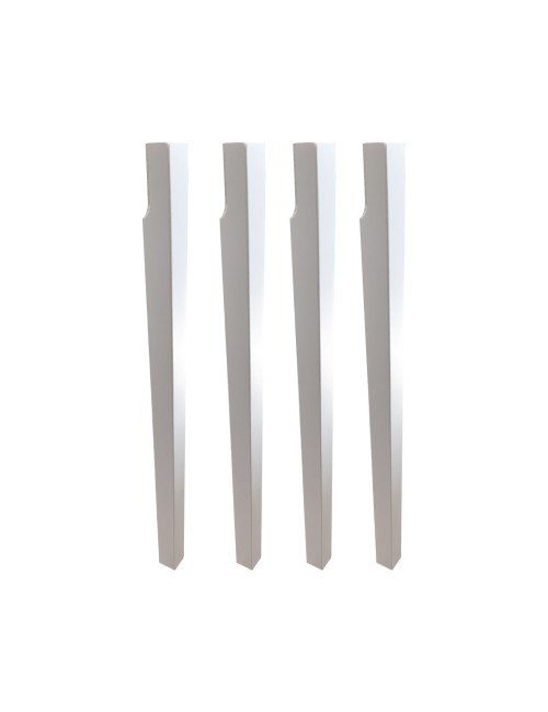 Confezione 4 gambe piramidali per tavolo H 74 cm. bianco frassinato GTPIRAMIDE52BF