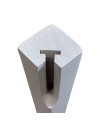 Confezione 4 gambe piramidali per tavolo H 74 cm. bianco frassinato GTPIRAMIDE52BF