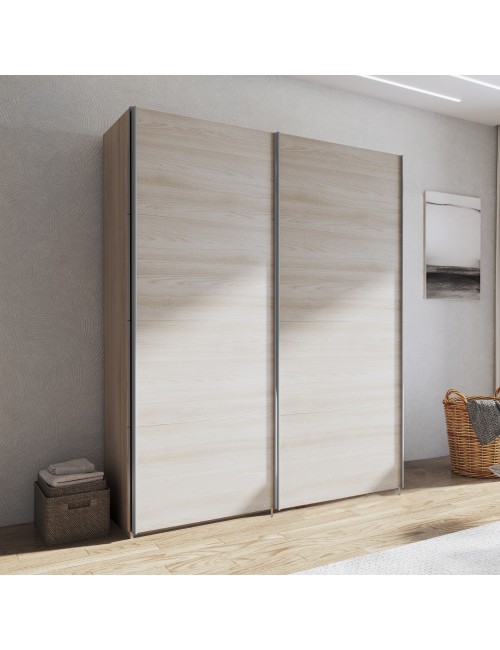 Armadio 2 ante scorrevoli olmo perla Corrent 180x56,7x218,6H