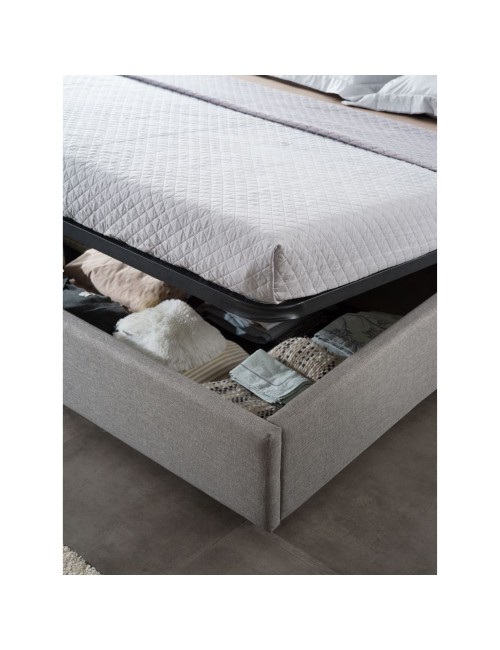 Camera da letto Amor bianco e grigio con armadio 6 ante specchiato e letto contenitore – Eleganza Moderna