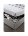 Camera da letto Amor bianco e grigio con armadio 6 ante specchiato e letto contenitore – Eleganza Moderna