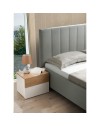 Camera da letto Amor bianco e rovere con armadio 6 ante specchiato e letto contenitore – Eleganza Moderna