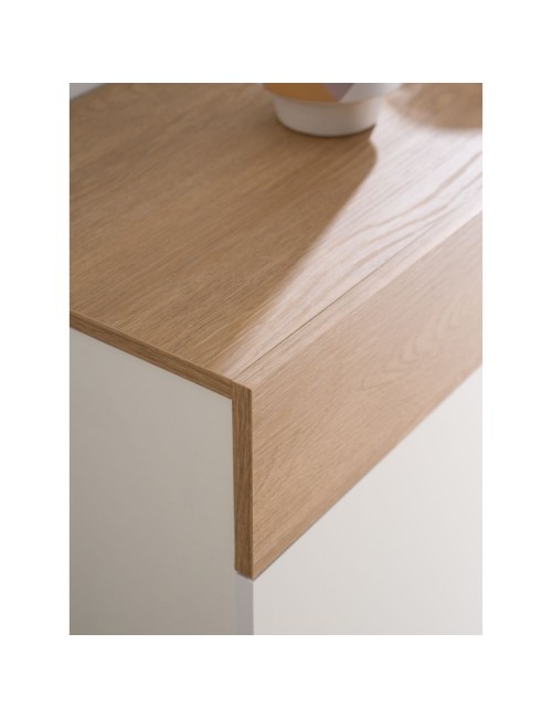 Camera da letto Amor bianco e rovere con armadio 6 ante specchiato e letto contenitore – Eleganza Moderna