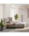 Camera da Letto Malena con Letto Contenitore e Armadio 6 Ante Grigio Chiaro e Vanguard