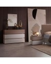 Camera da Letto Malena con Letto Contenitore e Armadio 6 Ante Grigio Chiaro e Vanguard