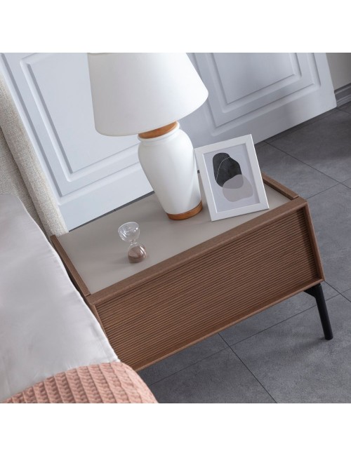 Camera da letto con letto contenitore e armadio con specchi Vega