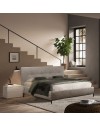 Camera da letto completa con armadio 6 ante con specchio e letto matrimoniale tortora Michela