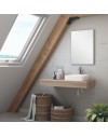Mobile bagno sospeso con lavabo Ely da appoggio rovere Cambrian 120x45x12H