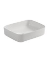 Mobile bagno sospeso con lavabo Ely da appoggio grigio ghiaccio 120x45x12H