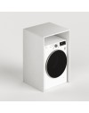 Colonna lavanderia coprilavatrice e copriasciugatrice 71x65x210 cm bianco frassinato con ripiano estraibile