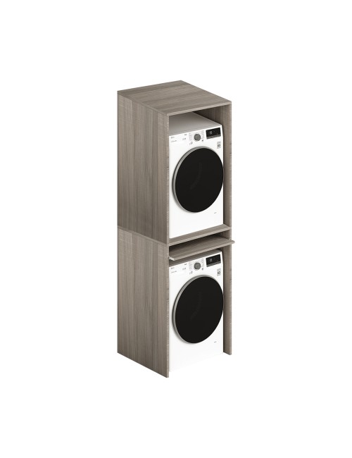Colonna lavanderia coprilavatrice e copriasciugatrice 71x65x210 cm olmo con ripiano estraibile