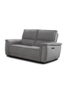 Set divani recliner elettrici Velveta 3 posti + 2 posti tessuto grigio