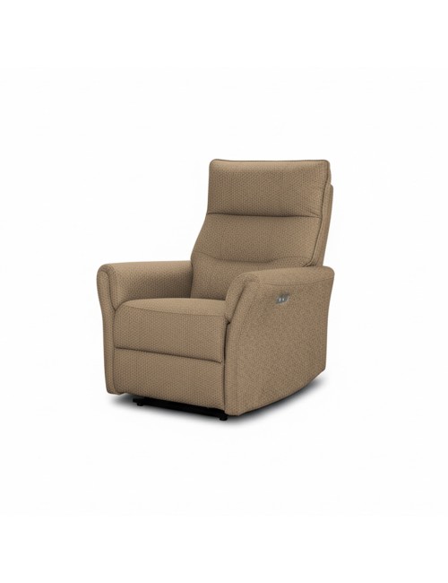 Set Relax Softwave – Divano 2 Posti + Divano 3 Posti + Poltrona Recliner Elettrica in Tessuto Camel