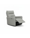 Set Relax Softwave – Divano 2 Posti + Divano 3 Posti + Poltrona Recliner Elettrica in Tessuto Grigio