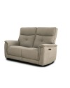 Set divani recliner elettrici Elysio divano 3 posti + divano 2 posti + poltrona recliner tessuto sabbia
