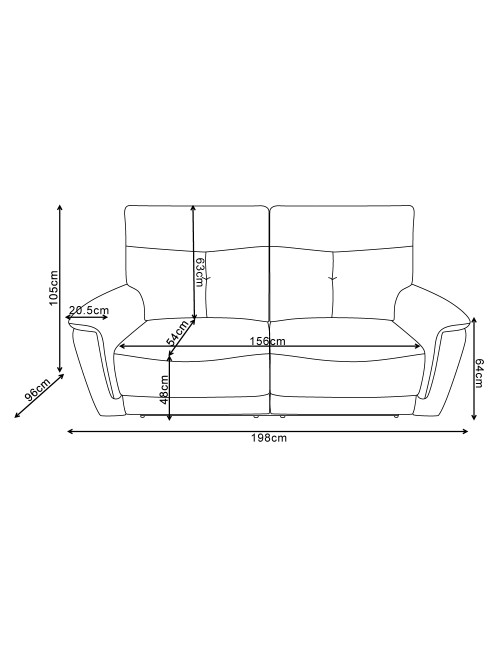 Set divani recliner elettrici Elysio divano 3 posti + divano 2 posti + poltrona recliner tessuto sabbia