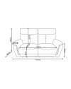 Set divani recliner elettrici Elysio divano 3 posti + divano 2 posti + poltrona recliner tessuto sabbia