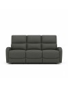 Divano relax 3+2 con poltrona recliner PotterSET in tessuto grigio scuro