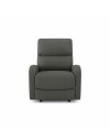 Divano relax 3+2 con poltrona recliner PotterSET in tessuto grigio scuro