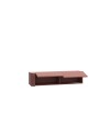 Soggiorno parete attrezzata Core grande con porta TV e pensili rovere e terracotta
