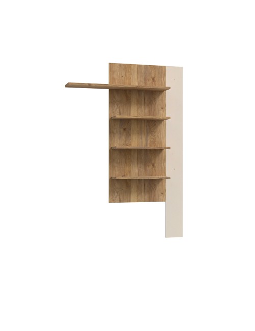 Parete Attrezzata Core Piccola con Porta TV e Libreria – Rovere e Cashmere