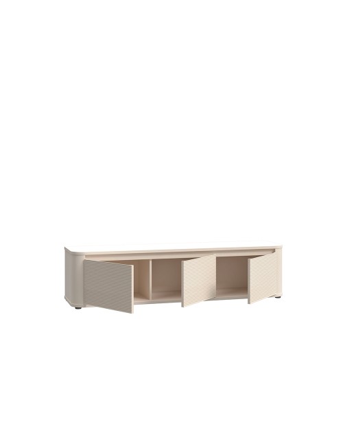 Parete Attrezzata Core Piccola con Porta TV e Libreria – Rovere e Cashmere