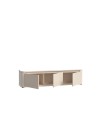 Parete Attrezzata Core Piccola con Porta TV e Libreria – Rovere e Cashmere