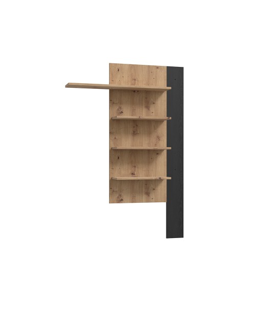 Parete Attrezzata Core Piccolo con Porta TV e Libreria – Rovere e nero
